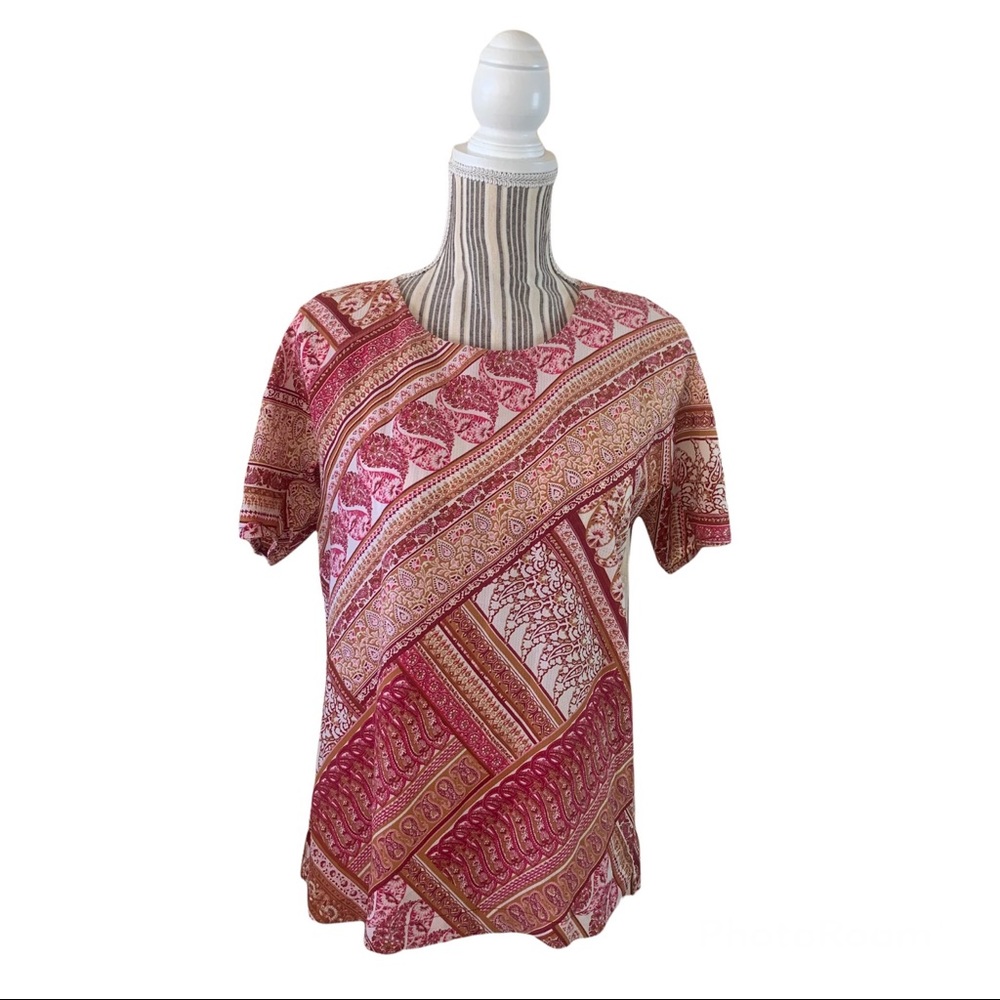 NWT Rose+Olive Boho Blush Pink Casual Small Blouse